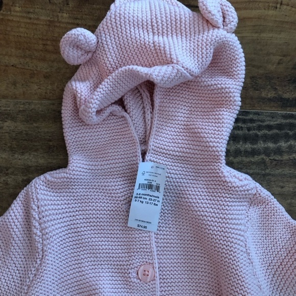 **HOST PICK** ***NWT*** GAP Baby Brannan Bear Sweater Outfit Set Pink 3-6 Months - Picture 3 of 7
